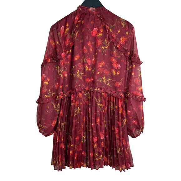 CINQ A SEPT Robin Floral Print Long Sleeve Minidress - Picture 9 of 11